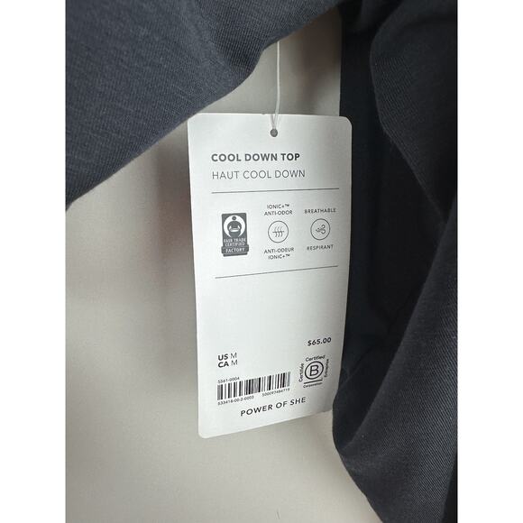 NWT Athleta Cool Down Black Long Sleeve Modal Drawstring Yoga Top Size Medium M - Picture 6 of 13